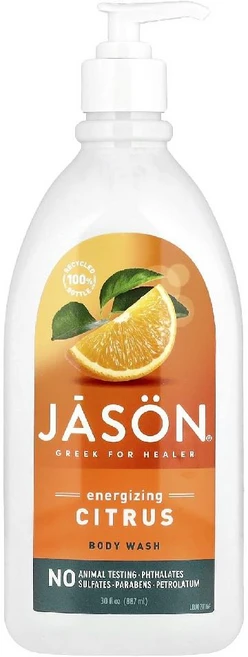 제이슨 내추럴 시트러스 에너자이징 바디워시 887ml 무파라벤 천연향 상쾌한 비건 샤워젤 (원산지 미국), 1개 - 쿠팡