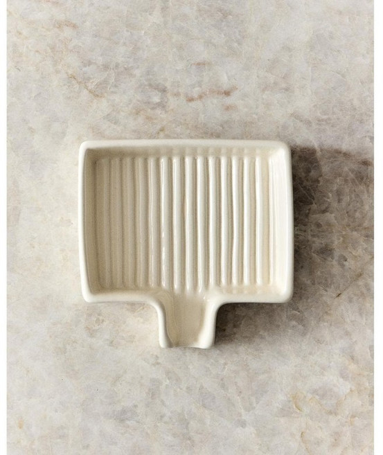 자라홈 브랜드관 세라믹 수세미 거치대 47214762733, 3 x 12 x 12 cm, 크림