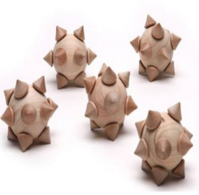 편백나무 손지압기 원뿔 지압기(1개), 1개