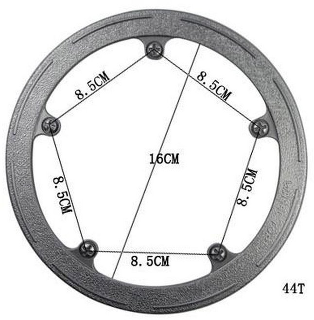MTB 도로 자전거 스프로킷 보호 크랭크셋 크랭크 가드 보호대 체인 휠 링 커버 사이클링 액세서리, G5QDO44S, 1개