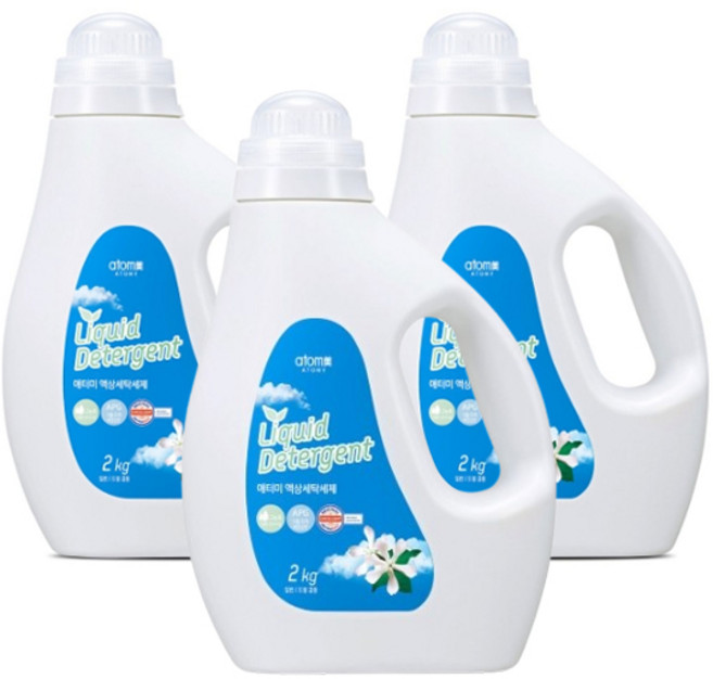 애터미 액상 세탁세제 본품, 2kg, 3개