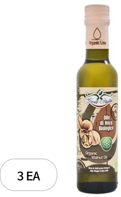 구스티이탈리아 유기농 호두 오일, 250ml, 3개