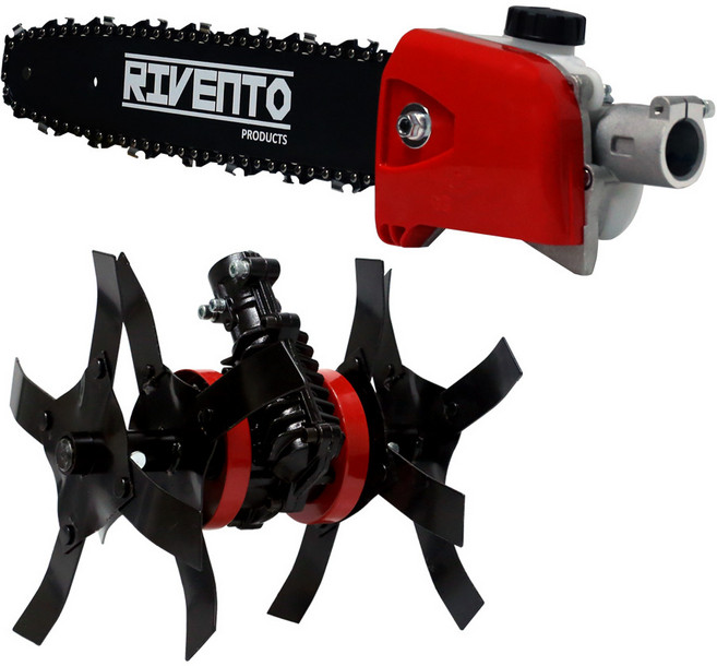 리벤토 예초기 고지톱+부착 관리기 RTM-24AMG 세트 미니로터리 톱 가지 절단 소형 제초기 밭갈이 김매기, 1개