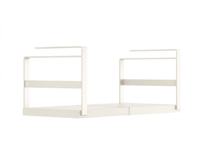 OnB 고급형 무타공 길이조절 언더 선반 다용도 철제 랙, 1개, 화이트