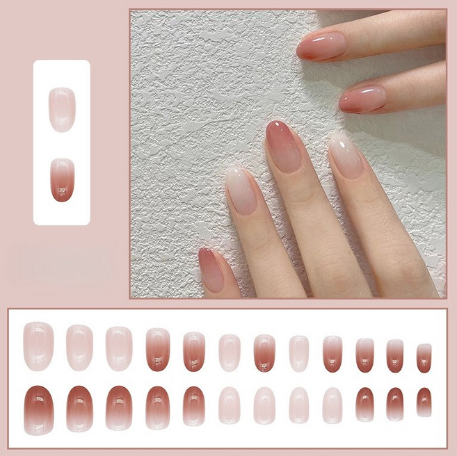 FAINAL SENSE 착용형 인조네일 고급스러운 착용형 인조네일 네일팁 가죽 네일, 1개, 천연 옥 같은 고급스러운 질감