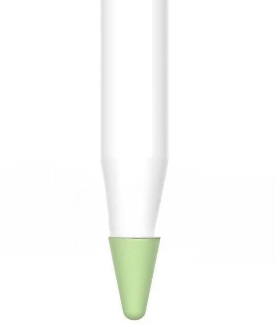 Apple Pencil 1/2 通用 軟矽膠筆尖套 輕柔防滑 耐磨靜音, 筆尖套-抹茶綠(單個), 1個