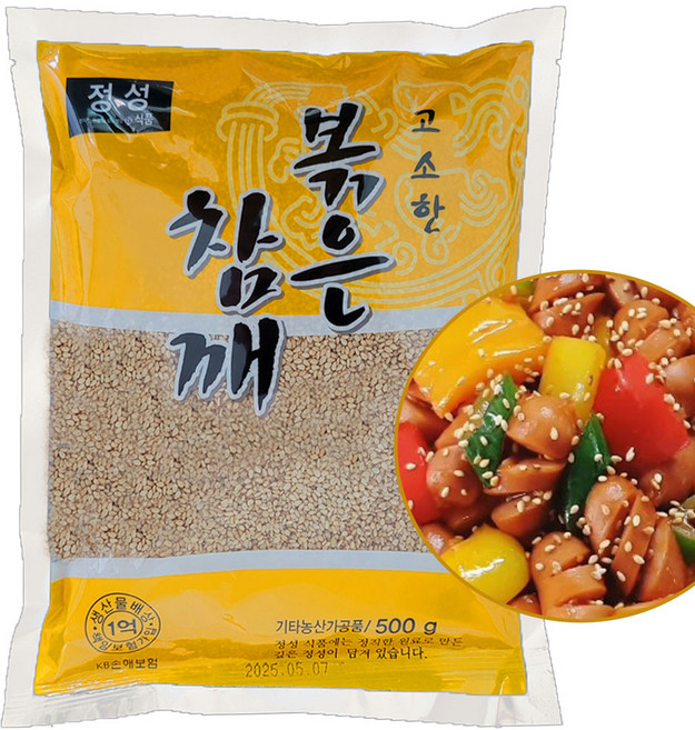정성식품 고소한 볶은참깨(리필), 20개, 500g