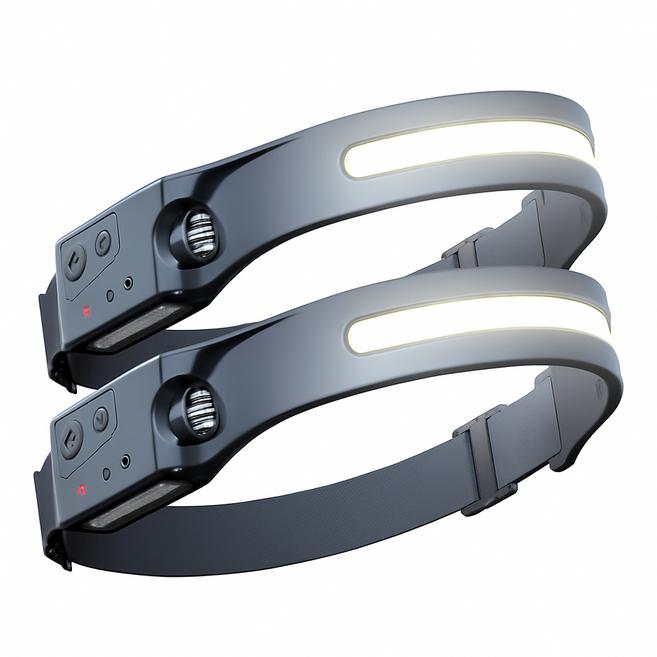 MACHFALLY C타입 USB충전 헤드랜턴 LX200 2개(1세트), 블랙, 2개