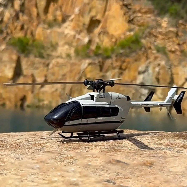 Wltoys 2025 신형 K160 4방향 브러시리스 고도 RC 헬리콥터 모델 시뮬레이션 EC-145 무선 조종 자동차 장난감