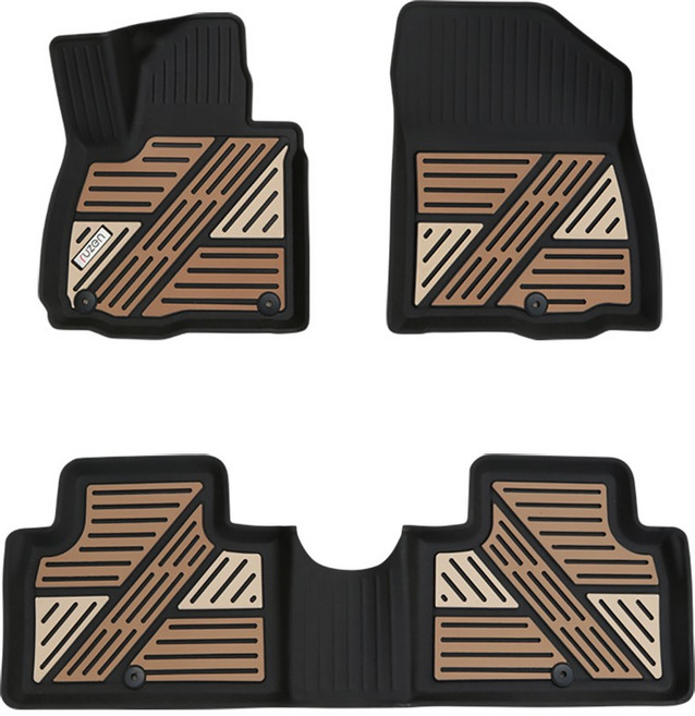 루젠 디 올 뉴 팰리세이드 LX3 TPE 카매트, 브라운 투톤 컬러, 가솔린 7인승 1+2열