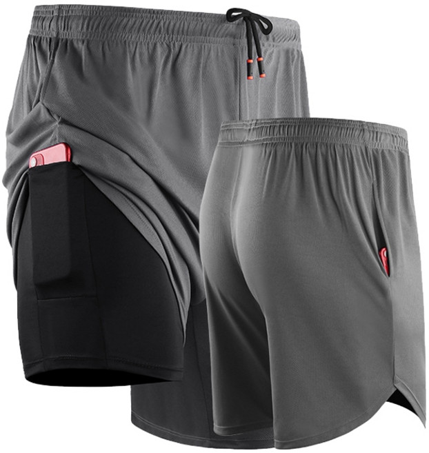 男生內口袋慢跑運動健身短褲 五分褲