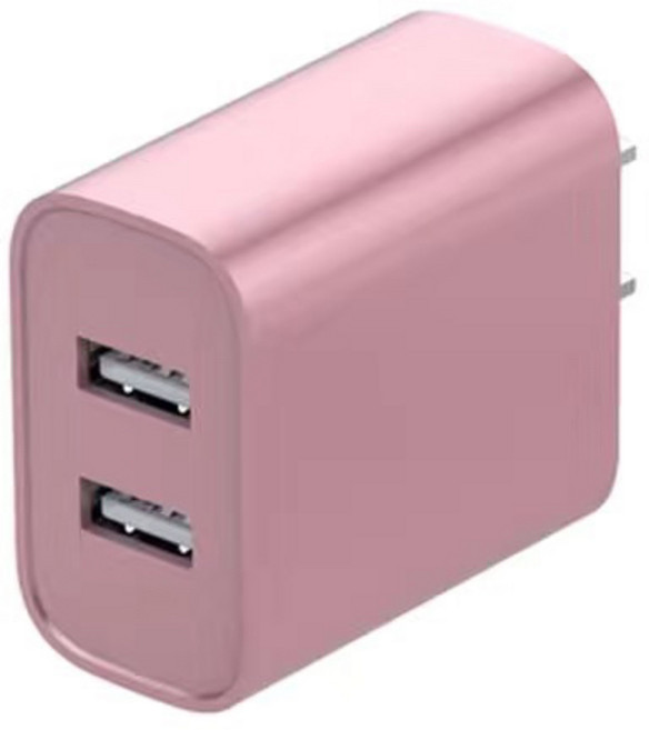 充電頭充電器 5V2A單口/雙口 快充, 玫瑰金雙口【快速充電】, 1個