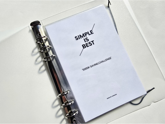 A5) 심플 500만원 저축 6공 현금 속지