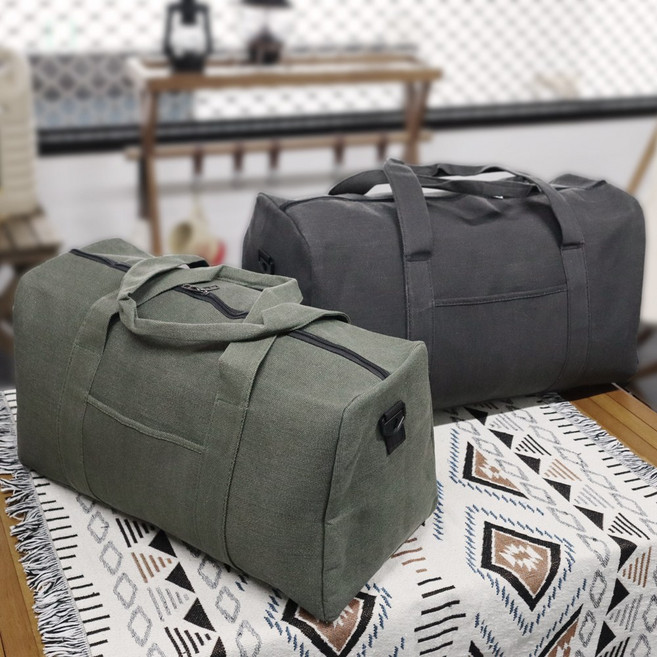 아우어피크 대용량 캔버스 멀티 수납가방 침낭 캠핑 이불가방, 대형(52*28*25cm), 카키, 1개