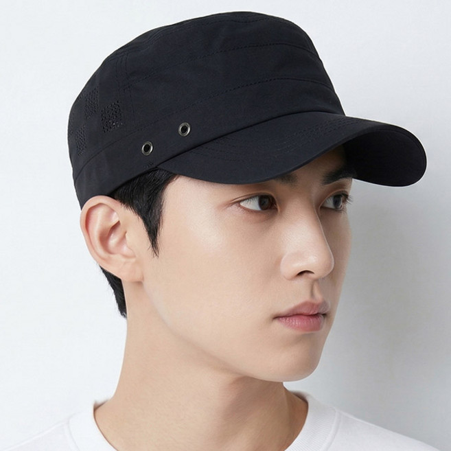 베이직엠 여름 메쉬 밀리터리 모자 군모 에어그리드 투 펀칭