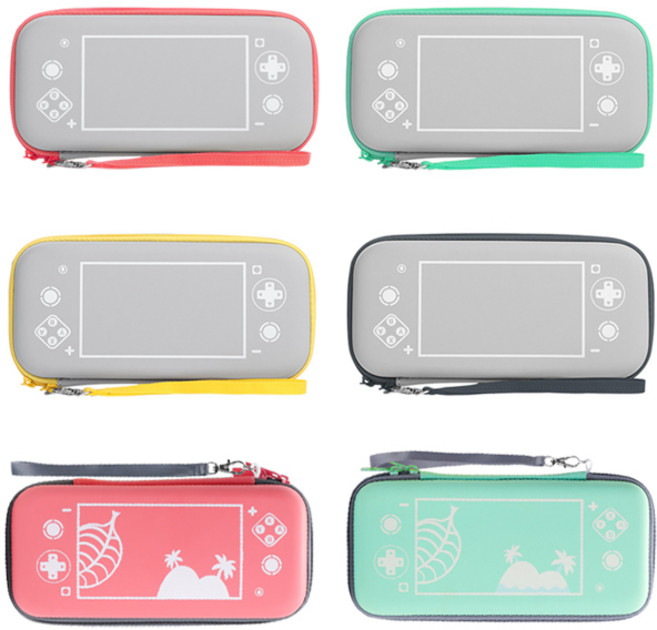 닌텐도 케이스 스위치 라이트 악세사리 칩 보관함 파우치 가방 동물의숲 EVA 하드 풀커버, 1-2. 라이트 / 심플 프레임 / 민트