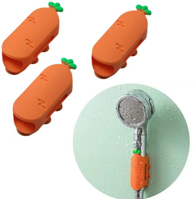 케이엠 당근 샤워기 거치대 흡착식, 3개