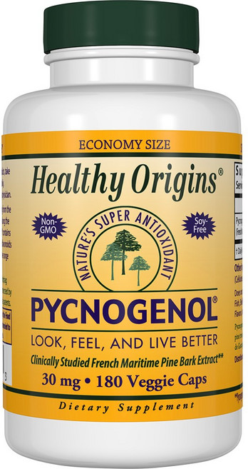 Healthy Origins 松樹皮萃取無麩質無糖膠囊 30mg, 180顆, 1罐