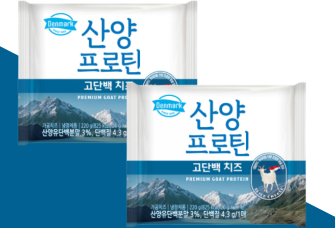 동원 덴마크 고단백 산양 프로틴 슬라이스 치즈 220g 총440g