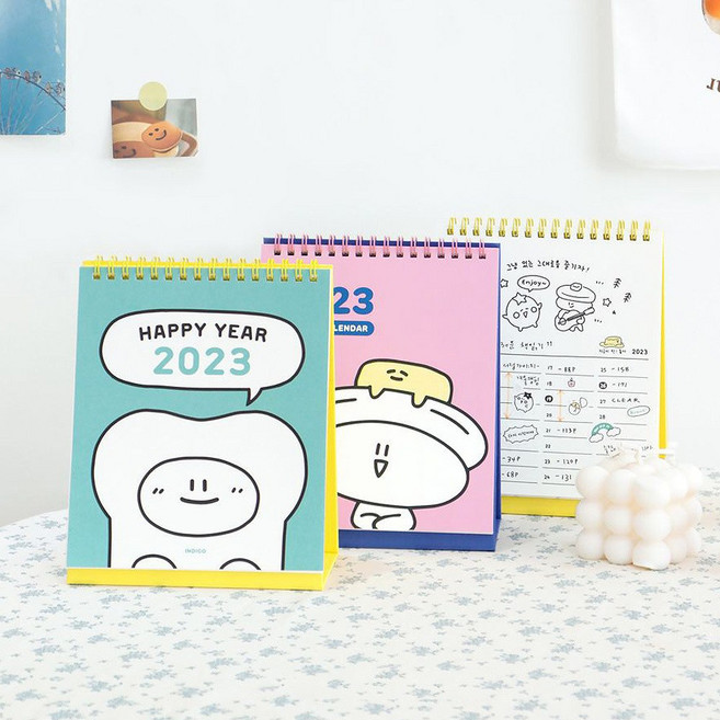 토스티 나를 응원해 탁상 달력 2023 22년 10~24년 02, 핑크 스위티