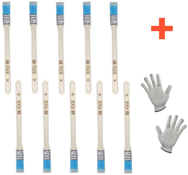 겸용 페인트붓 아크릴 편도붓 10개 묶음 소 대 규격, 1세트