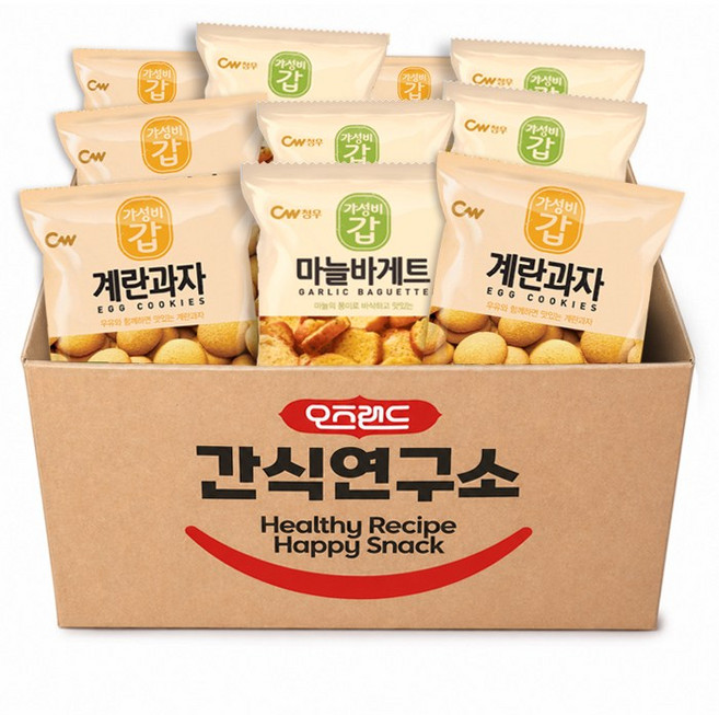오즈랜드 cw 마늘바게트+계란과자, 1박스, 마늘바게트5봉+계란과자5봉