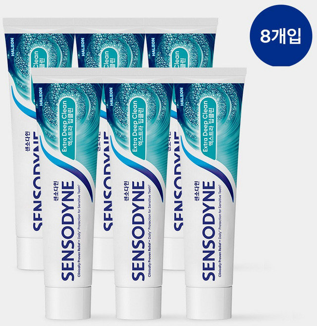 센소다인 엑스트라 딥클린 민감성 치약 120g x8개, 8개