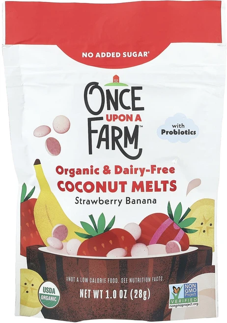 Once Upon A Farm 유기농 코코넛 멜트 유아용 딸기 바나나 28g(1oz), OnceUponAFarm유기농코코넛멜트유아용딸기바나나2, 28g, 1개 - 쿠팡