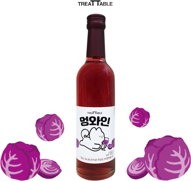 네코네코 강아지 음료수 멍음료 시리즈, 340g, 1개, 멍와인