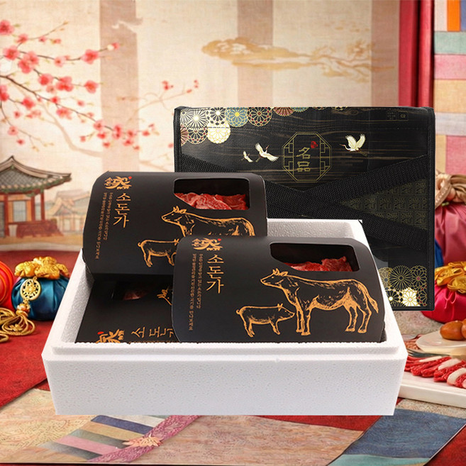 투뿔 한우 소 한마리 귀한 특수부위 모듬구이용 선물세트1.6kg, 400g, 1