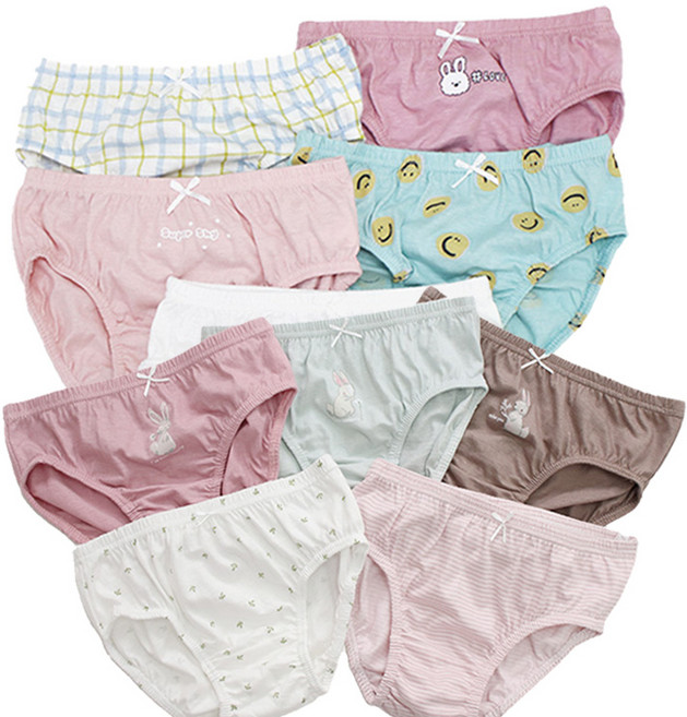 물랑루즈 무형광 순면 삼각팬티 10종 여아동