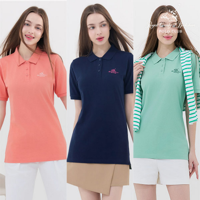 RCB폴로클럽 여성 썸머 면 PK 반팔 티셔츠_R4ST201_W