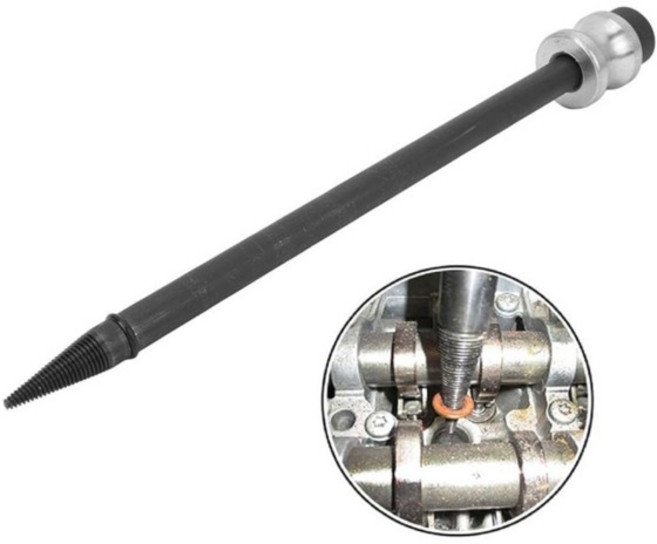 1개 인젝터 씰 풀러 연료 인젝터 구리 와셔 제거 도구 스틸 콘 스레드 팁 슬라이드 해머 포함 자동차 분해, 01 One Size