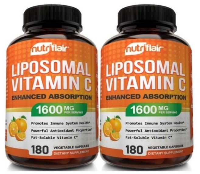 뉴트리플레어 리포조말 비타민C 고함량 리포솜 1600mg 180정 2개