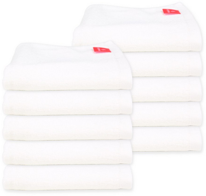 키리아 프리미엄 30수 95g 업소용 타올 미용 다용도 타월 잘마르는 미용실 수건, 화이트, 10개