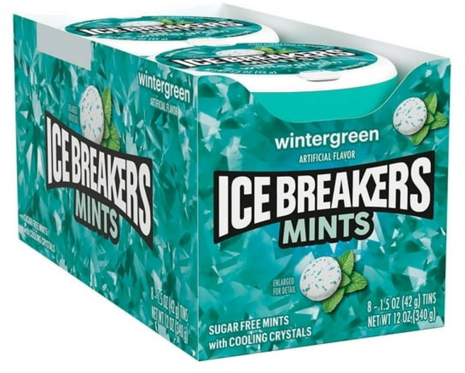 Ice Breakers 미국 코스트코 아이스 브레이커 윈터그린 민트 42g x 8팩 Wintergreen, 8개