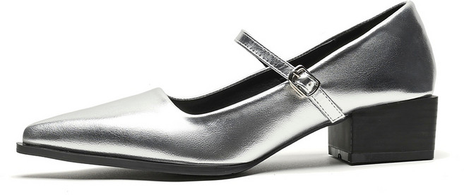 【ChouChou】復古摩登低跟尖頭瑪莉珍鞋