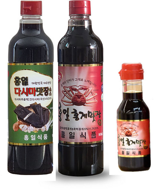 [류맛간장 ]200ml증정 홍게간장 다시마간장 홍일식품 진해총판 오리지널 홍일 홍게맛장소스+다시마맛장스스 세트, 2개, 900ml