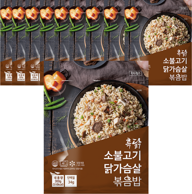 흑닭 소불고기 닭가슴살 볶음밥, 10개, 300g