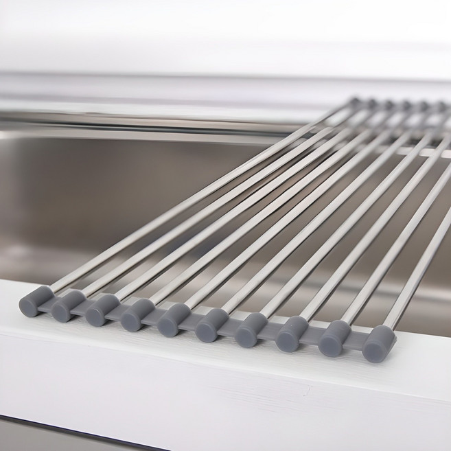 리빙해피 싱크롤 선반 10롤, 그레이, 1개