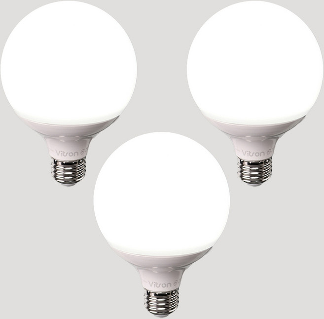 알라딘라이팅 LED 볼구 12W 숏(목이짧은것) E26 9.5cm, 3개, 전구색