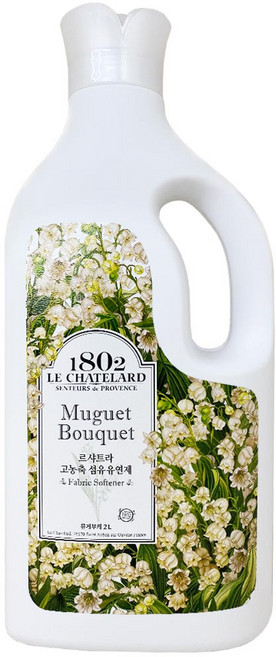 르샤트라1802 고농축 섬유유연제 뮤게부케 본품, 2L, 1개