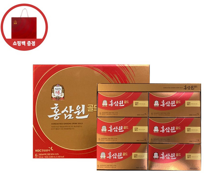 정관장 홍삼원 골드 60개입 + 쇼핑백, 3000ml, 1세트