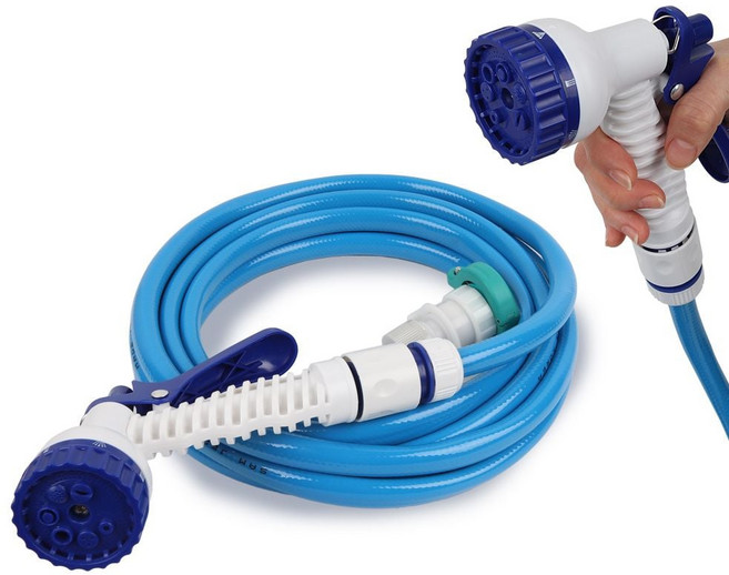 어디든 닿는 10m! 국내생산 고압 세차 물호스 (베란다/옥상/마당 청소용), 혼합색상, 1개