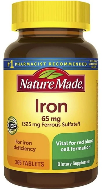 네이처메이드 아이언 65mg 타블렛, 365정, 1개 - 쿠팡