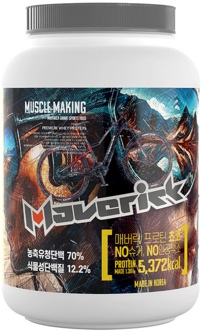 단백질쉐이크 단백질보충제 다이어트쉐이크 매버릭프로틴A (초코), 1개, 1.38kg