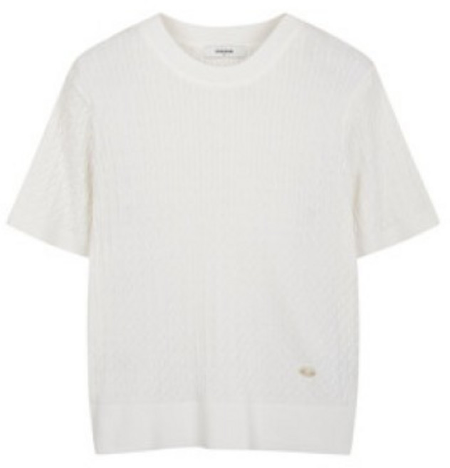 폴햄 여성 케이블 크루넥 반팔 풀오버 니트 PHG2ER2430 2025171