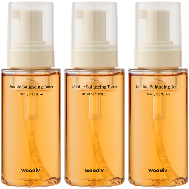 우디브 저자극 식물성 두피 토너 100ml 두피 가려움 붉은기 뾰루지 각질 개선 토닉, 3개