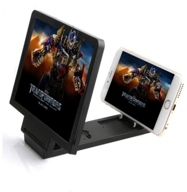 비엘스키 3D 스크린 앰프 휴대폰 확장기 비디오 스탠드 접이식 휴대 화 화면 돋보기, 1개, 폰화면확대기블랙SE03036