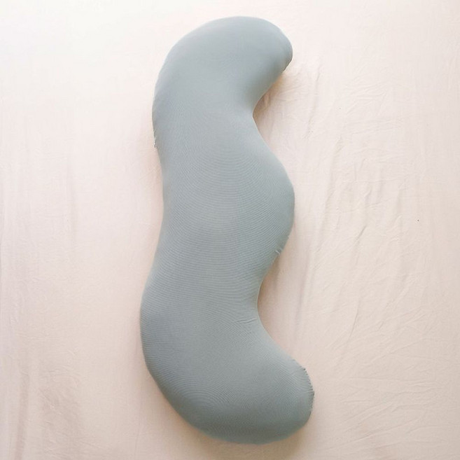 特舒絨長條抱枕 側睡靠枕 80cm, 灰色 冰絲菱形格大號